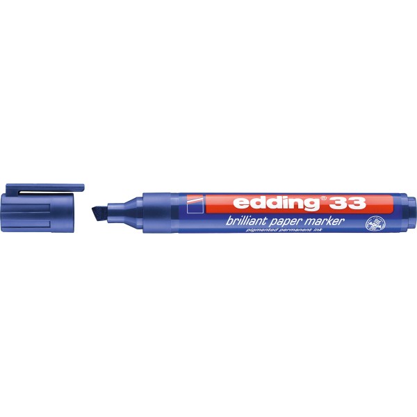 edding Pigmentmarker 33 4-33003 1-5mm Keilspitze blau