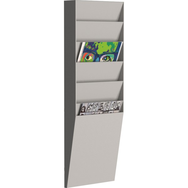 Paperflow Wand-Sortiertafel V 6F A4V1X6.02 DIN A4 grau
