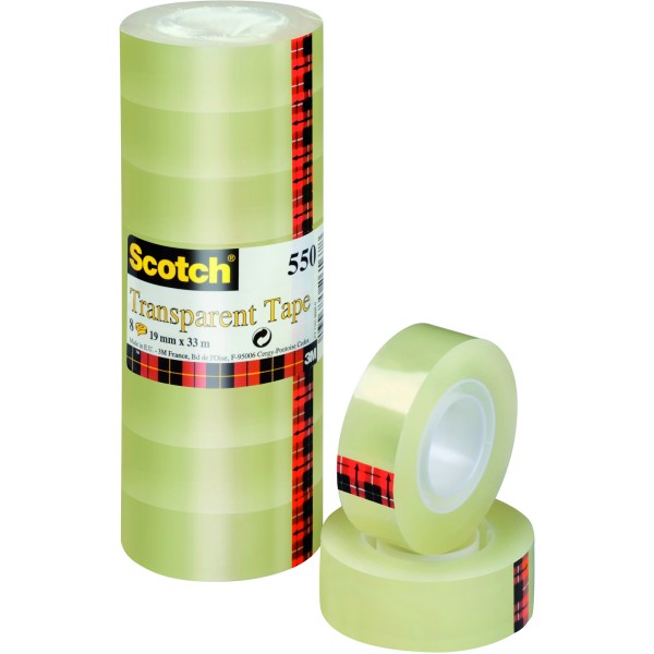 Scotch Klebefilm 550 5501933 19mmx33m transparent 8 St./Pack.