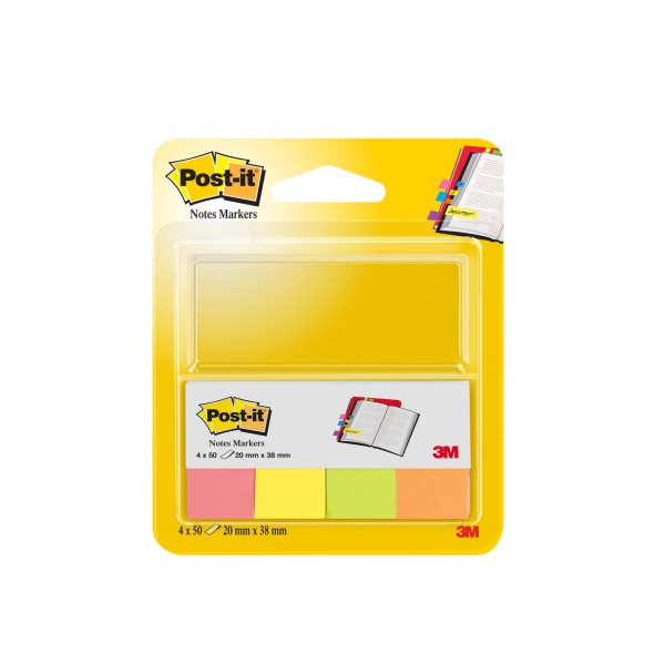 Post-it Haftstreifen Page Marker 670-4B 20x38mm sortiert 4St.