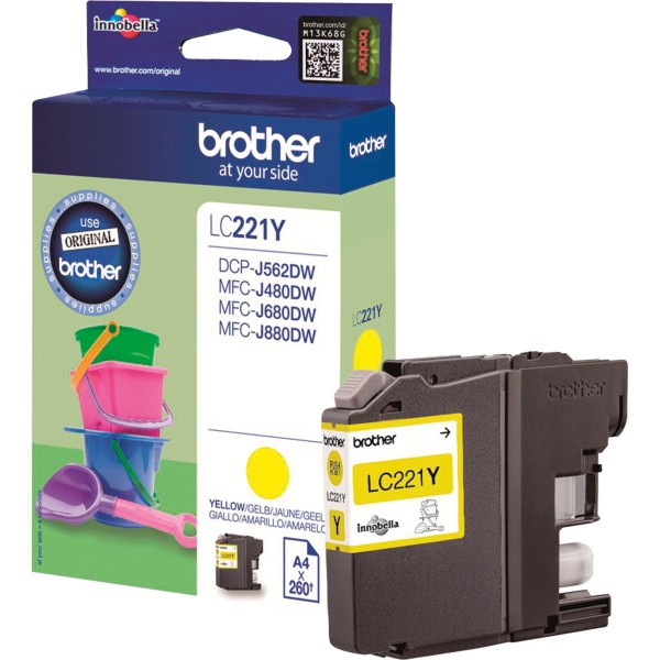 Brother Tintenpatrone LC221Y 260Seiten gelb