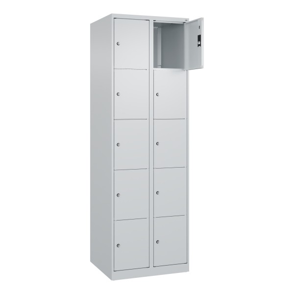 C+P Schließfachschrank Classic PLUS 2x5Fächer 1850x600x500mm l.gr/l.gr