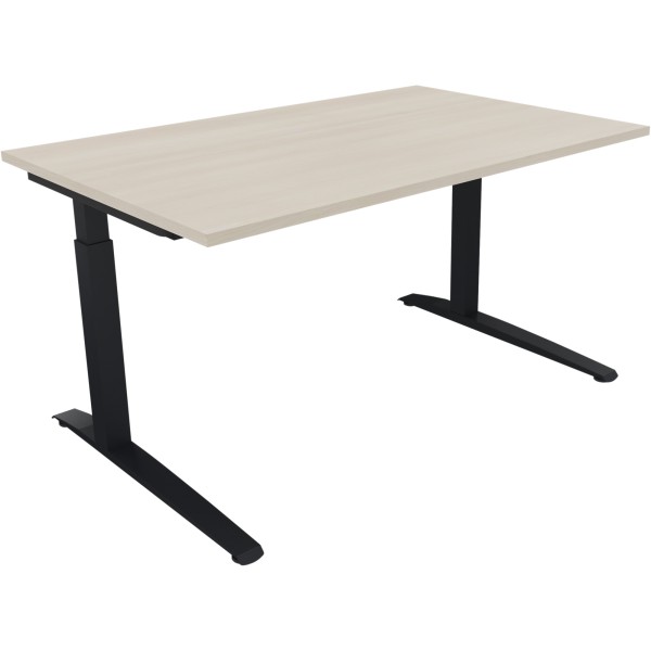Schreibtisch Kufe Einzels. Quadrat B1800xT700xH650-850 an/Akazie hell