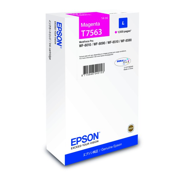 Epson Tintenpatrone C13T75634N T7563 1.500S magenta