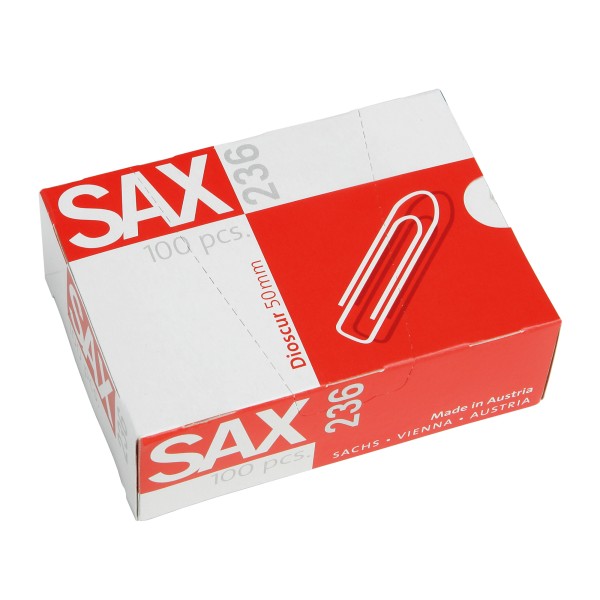 SAX Büroklammer 1-236-00 50mm verzinkt 100 St./Pack.