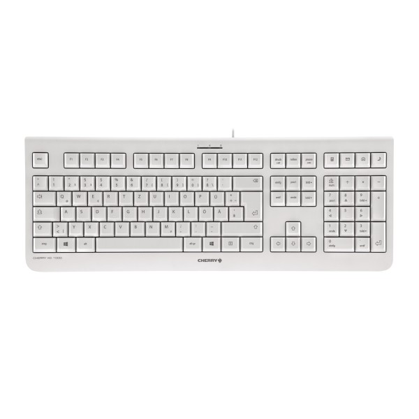Cherry Tastatur KC1000 JK-0800DE-0 USB Flüsteranschlag weiß/grau