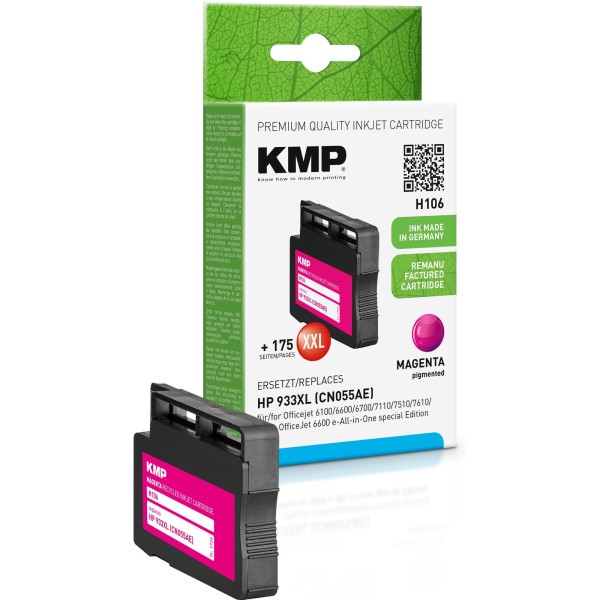 KMP Tintenpatrone H106 1726,4006 wie CN055AE Nr.933XL 14ml magenta
