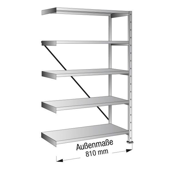 SCHOLZ Steckregal 188283 Anbau 800x1.920x800mm 5OH vz
