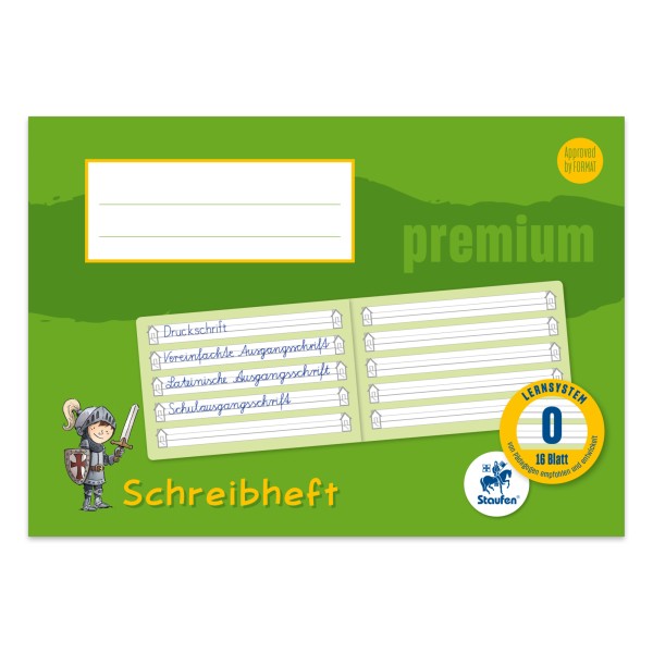 Staufen Schreiblernheft Premium 734500702 Lin0 A5quer 16Bl 90g lin