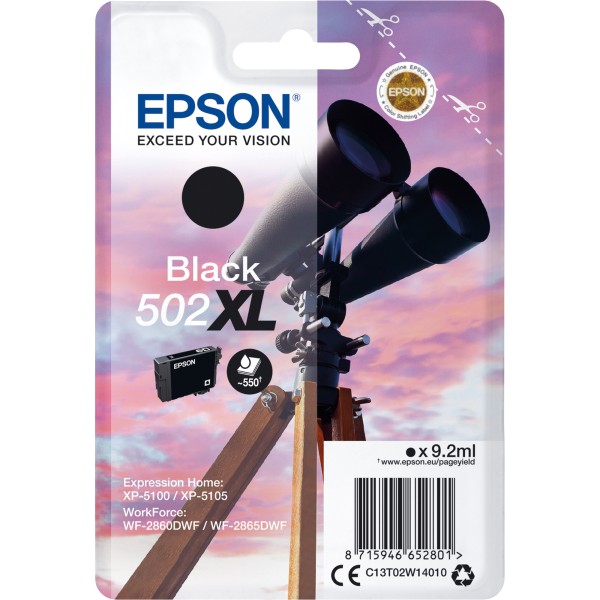 Epson Tintenpatrone C13T02W14010 502XL 550Seiten schwarz