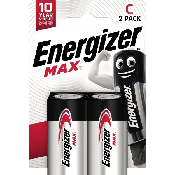 Energizer Batterie Max Alkaline E302306700 C/Baby/LR14 2 St./Pack.
