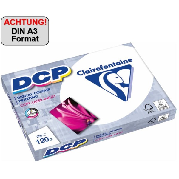 Clairefontaine Farblaserpapier DCP 1845C DIN A3 120g ws 250 Bl./Pack.