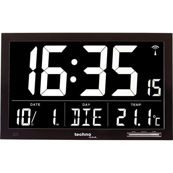 technoline Wanduhr WS 8007 digital Jumbo LCD