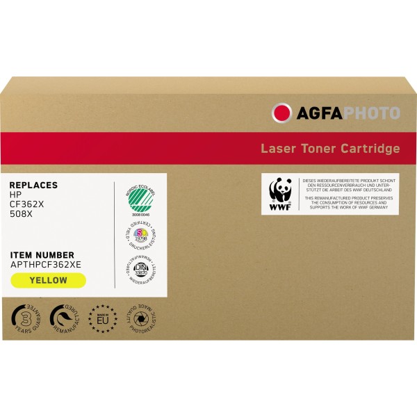 AgfaPhoto Toner APTHPCF362XE wie HP CF362X 508X gelb