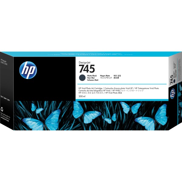 HP Tintenpatrone F9K05A Nr.745 300ml mattschwarz