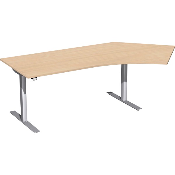 Geramöbel Elektro-Hubtisch rechts S-08F1616-BS bu/si