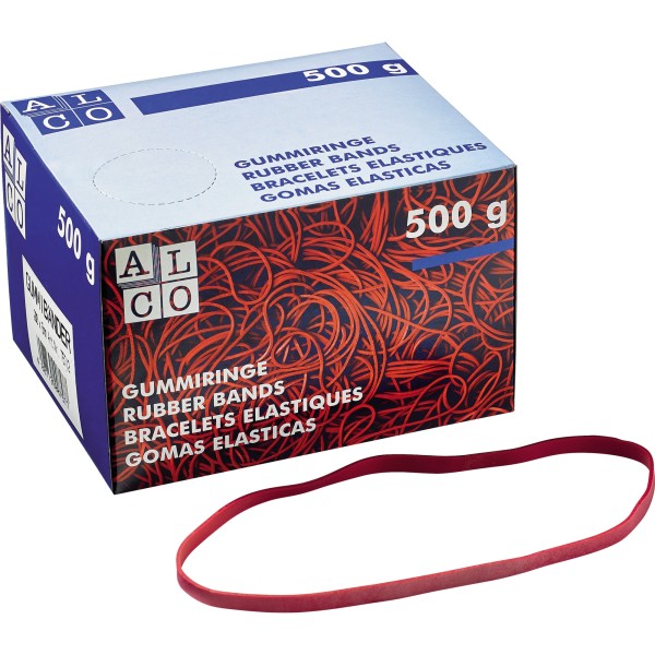 ALCO Gummiband 757/2 6x200mm rot 500g/Pack.