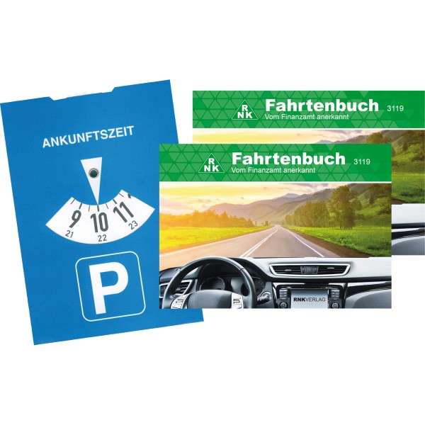 RNK Fahrtenbuch 3119/2 PKW DIN A6 quer 2 St./Pack. +Parkscheibe