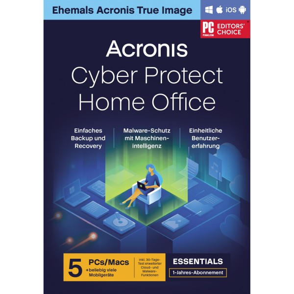 Acronis Cyber Protect Home Office HOGASHLOS Essential1 Jahr 5Comp