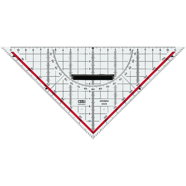 M+R Zeichendreieck 23250100 25cm Skala rot