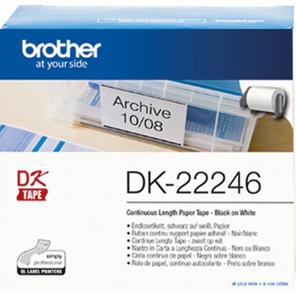 Brother Endlosetikettenrolle DK22246 103mmx30,48m weiß