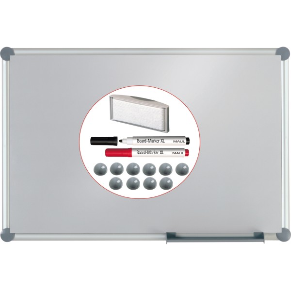 MAUL Whiteboard 2000 MAULpro Set 6312384 90x60cm kunststoffbesch.