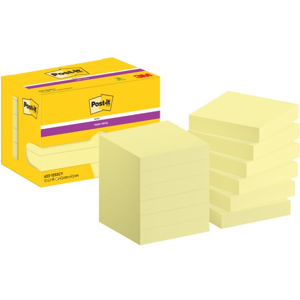 Post-it Haftnotiz 622-12SSCY 47,6x47,6mm 90Bl ge 12St