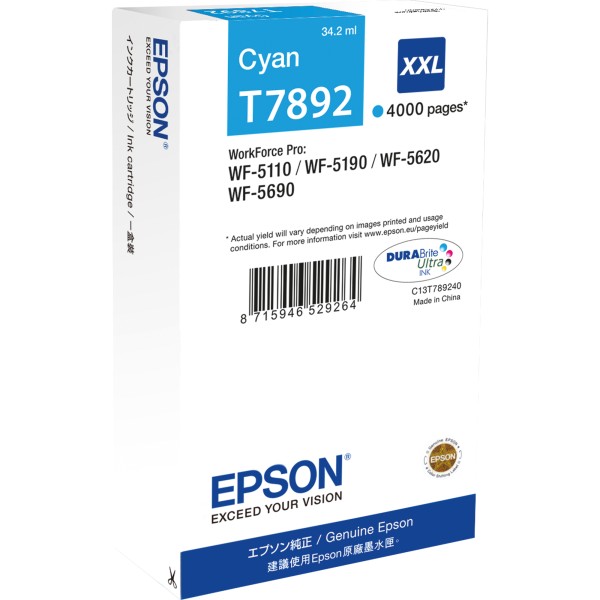 Epson Tintenpatrone C13T789240 79XXL 4.000Seiten cyan