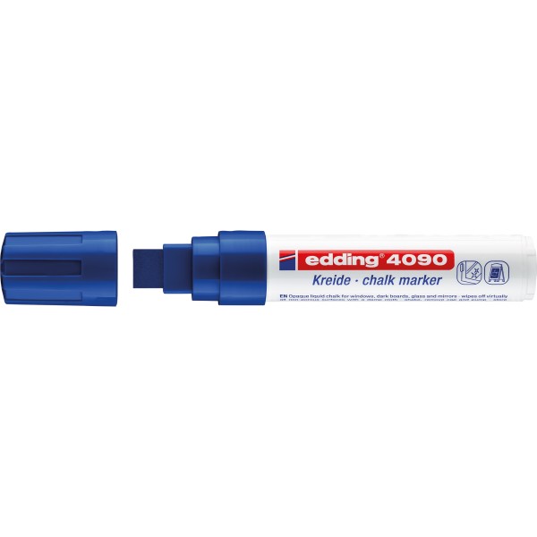 edding Kreidemarker 4090 4-4090003 4-15mm Keilspitze blau