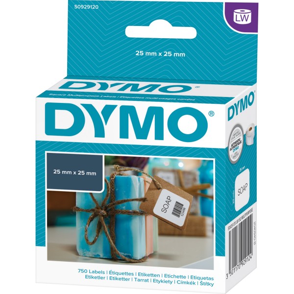 DYMO Vielzwecketikett S0929120 25x25mm weiß 750 St./Pack.