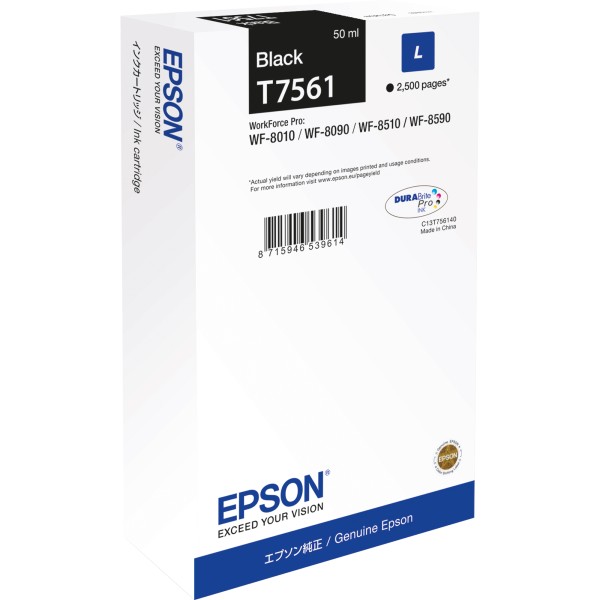 Epson Tintenpatrone C13T75614N T7561 2.500S schwarz