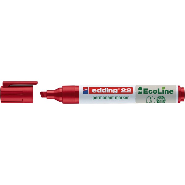 edding Permanentmarker 22 EcoLine 4-22002 1-5mm Keilspitze rot