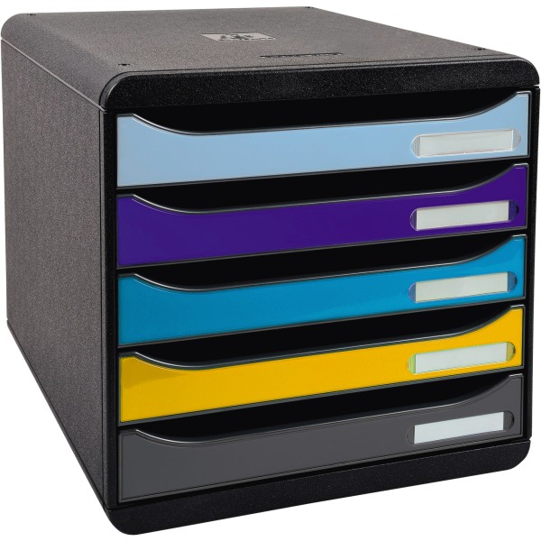 Exacompta Schubladenbox BIG-BOX PLUS 3094202D 5Schübe sw/farbig