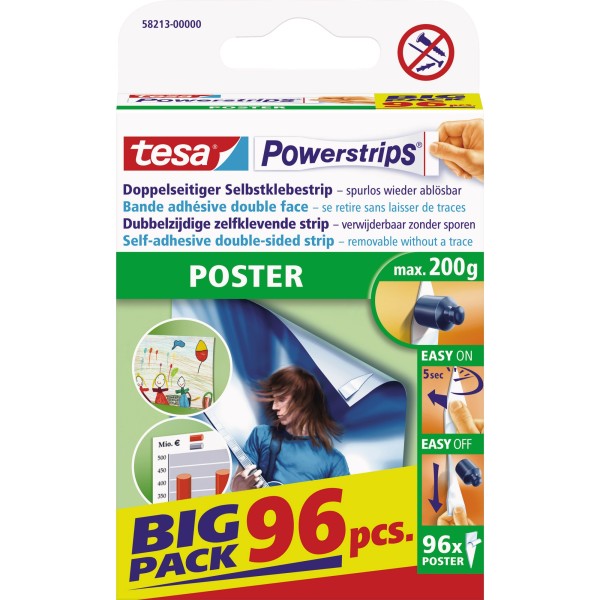 tesa Klebestücke Powerstrips Poster 58213-00000 14,5x42mm ws96 St./Pack