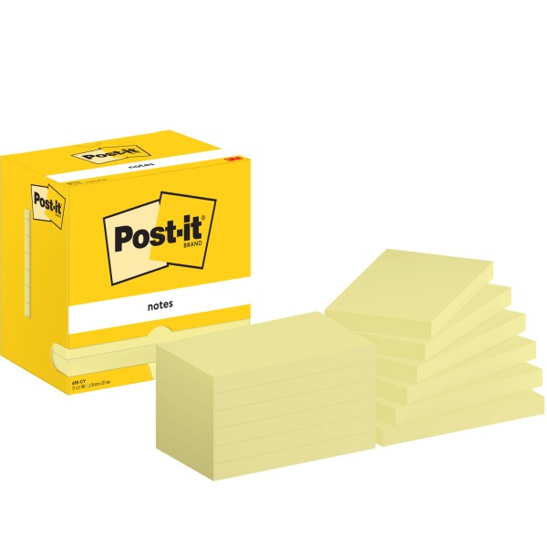 Post-it Haftnotiz 655-CY 76x127mm 100Bl ge 12St