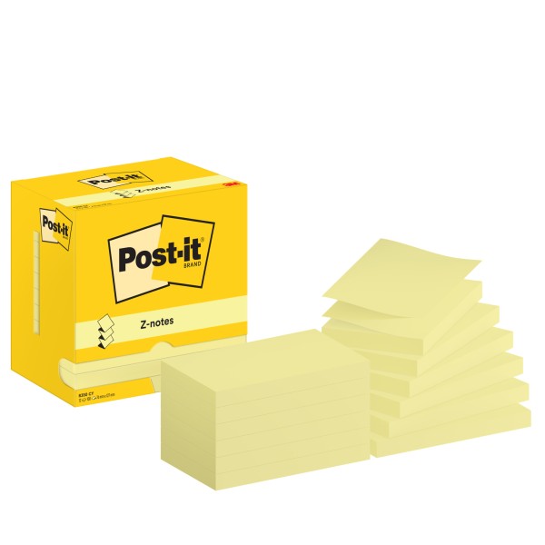 Post-it Haftnotiz R350 CY 76x127mm 100Bl ge 12St