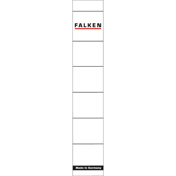 Falken Ordnerrückenschild 80039639 schmal/kurz weiß 10 St./Pack.