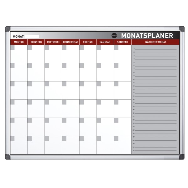 Bi-office Monatsplaner Earth GA03130790 Stahloberfläche 90x60cm