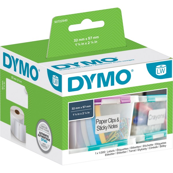 DYMO Vielzwecketikett S0722540 57x32mm weiß 1.000 St./Rl.