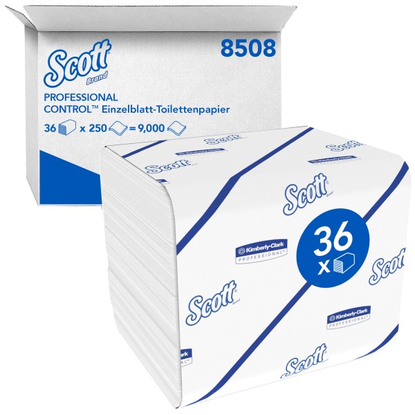 Scott Toilettenpapier 8508 2lagig 18,6x11,7cm ws 36x220 Bl./Pack.