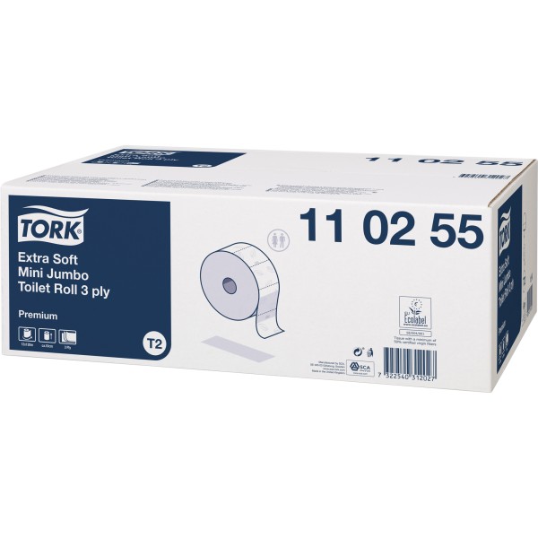 Tork Toilettenpapier Mini Jumbo 110255 3lagig weiß 12 St./Pack.