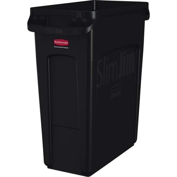 Rubbermaid Abfallbehälter Slim Jim 1955959 60l schwarz