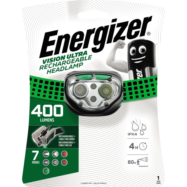 Energizer Kopflampe Vision Ultra E301528201 Rechargeable