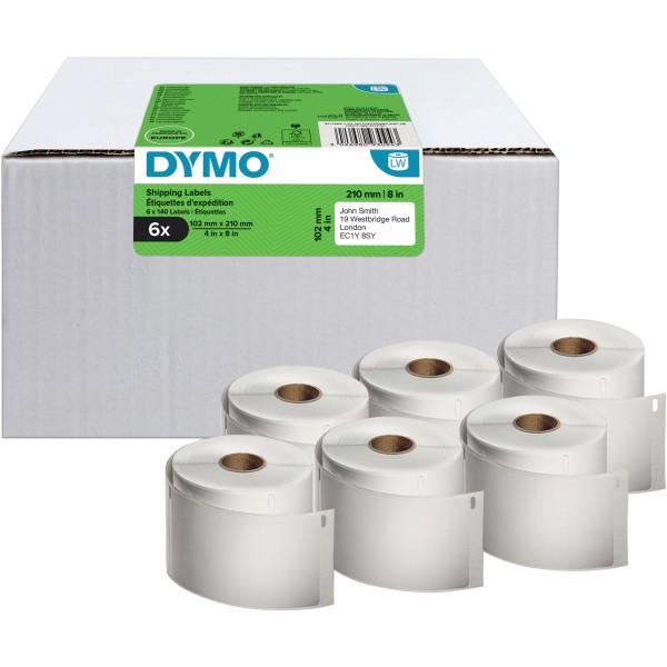 DYMO Versandetikett 2177565 102x210mm Rolle 140Etik. 6St.