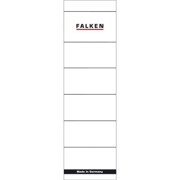 Falken Ordnerrückenschild 80039266 breit/kurz weiß 10 St./Pack.