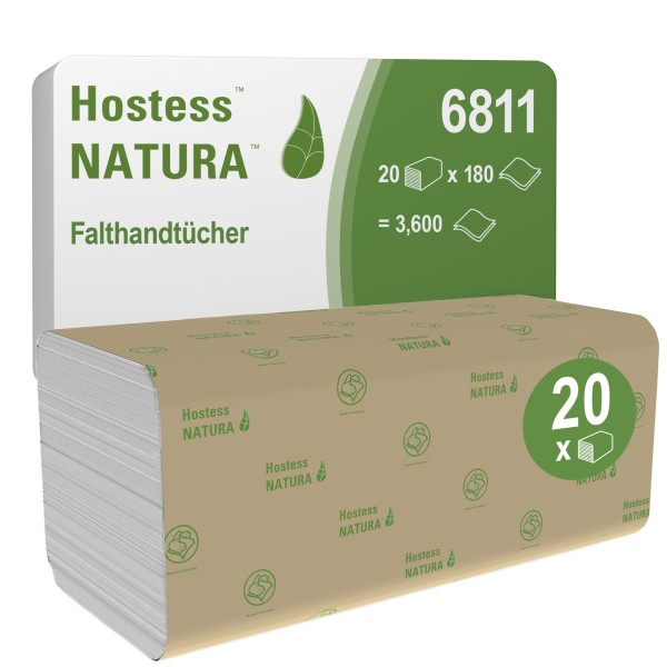 Scott Papierhandtuch Natura 6811 Z/Z 2lg. 25x23cm 20x180 Bl./Pack.