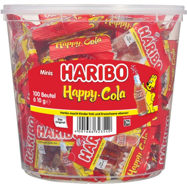HARIBO Fruchtgummi Cola-Minis 10002581 10g Minibeutel 100St