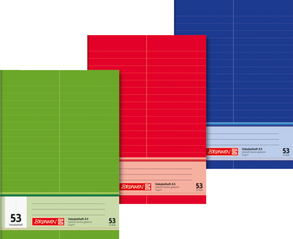 Vokabelheft A5 liniert, mit Teilungslinie, Lin. 53