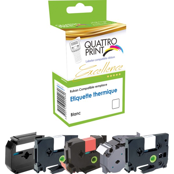 Quattro-Print Schriftband KRED45015 S0720550 12mmx7m rt/ws
