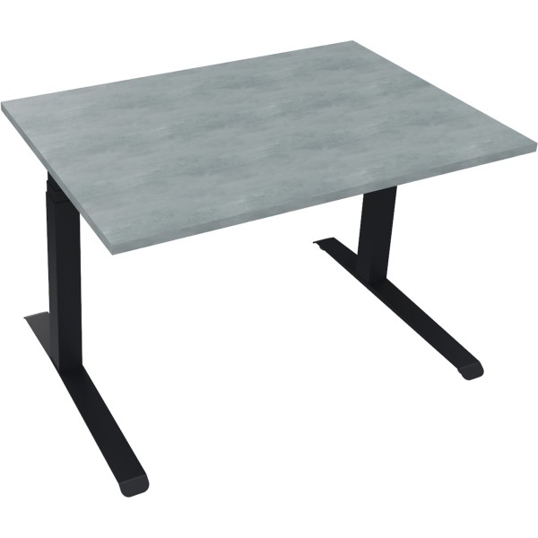 Sitz-/Stehtisch Kufe Doppels. Quad. B1200xT800xH645-1275 an/Beton
